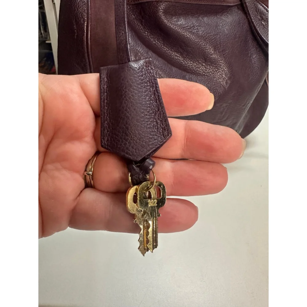 Women's Louis Vuitton Purple Leather Audacieuse EnprienteSuede Hobo Bag One Size - Picture 5 of 16